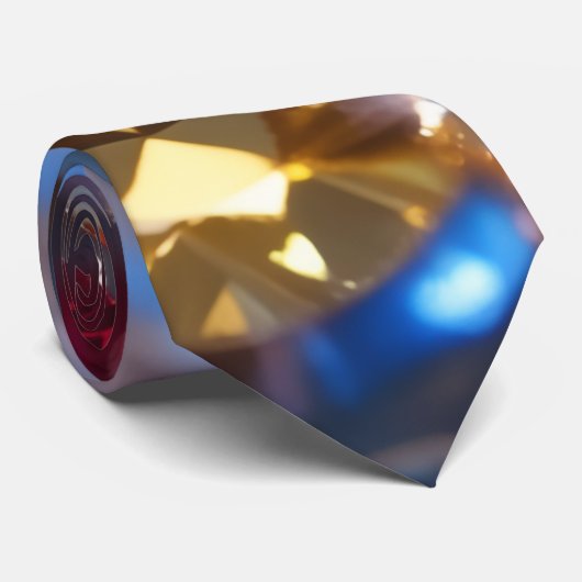 Diamanten van vele kleuren stropdas (Opgerold)