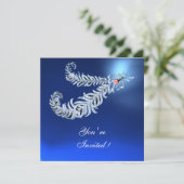 DIAMANTEN VEDEREN , Blauwe saffier Kaart (Staand voorkant)