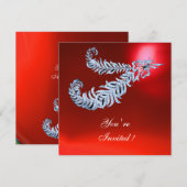 DIAMANTEN VEDEREN  Rood RobijnChampagne Kaart (Voorkant / Achterkant)