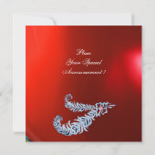 DIAMANTEN VEDEREN  Rood RobijnChampagne Kaart (Achterkant)