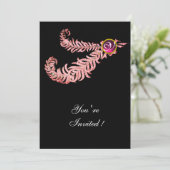 DIAMANTEN VEREN MONOGRAM ,rood robijn ,roze Kaart (Staand voorkant)