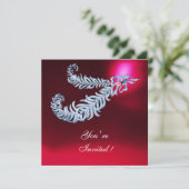 DIAMANTEN VEREN Rood Bourgogne Robijn Champagne Kaart (Staand voorkant)