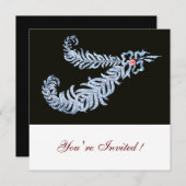 DIAMANTEN VEREN ROZE EDLESTEEN Zwart Wit Bruiloft Kaart (Voorkant / Achterkant)