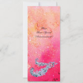 DIAMANTEN VEREN ,roze glitters Kaart (Achterkant)