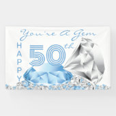 Diamanten Verjaardag Spandoek (Horizontaal)