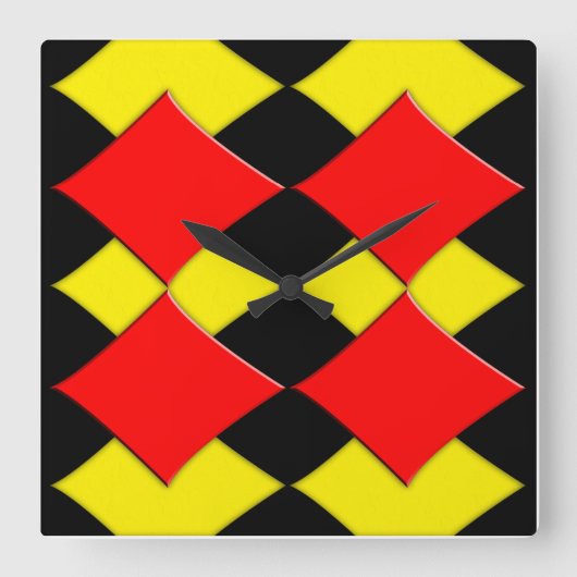 Diamanten Vierkante Klok (Voorkant)