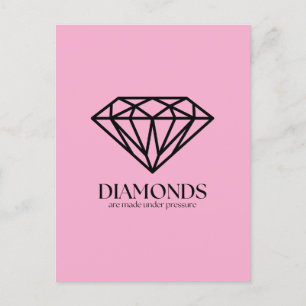 diamanten worden gemaakt onder druk-inspringingspr briefkaart