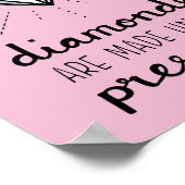 diamanten worden gemaakt onder druk van haar Poste Poster (Hoek)