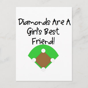 Diamanten zijn de beste vriendin van een meisje! briefkaart
