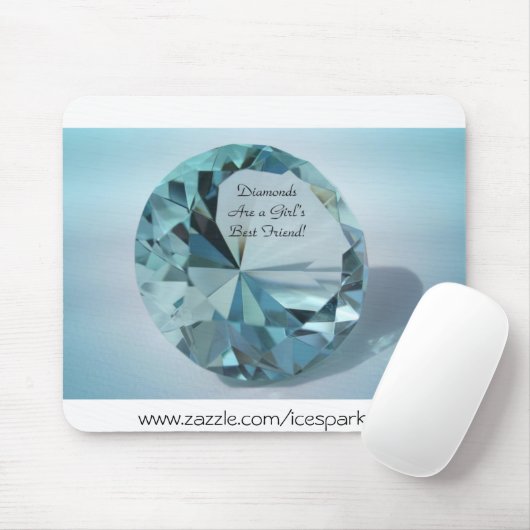 diamanten zijn de beste vriendin voor meisjes muismat (Met muis)