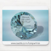 diamanten zijn de beste vriendin voor meisjes muismat (Voorkant)