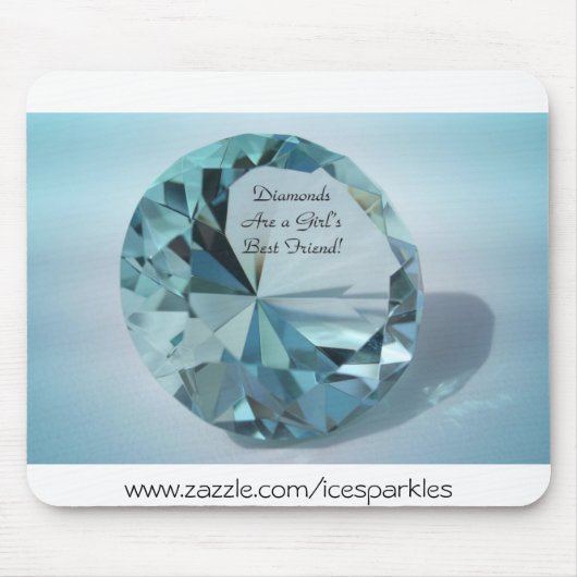 diamanten zijn de beste vriendin voor meisjes muismat (Voorkant)