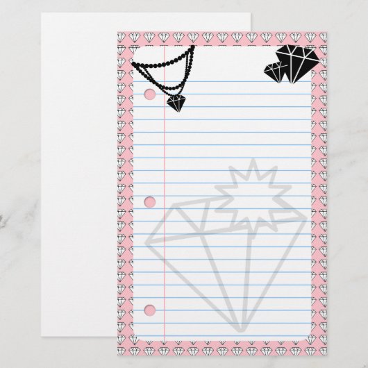 diamanten zijn eeuwig briefpapier (Voorkant / Achterkant)