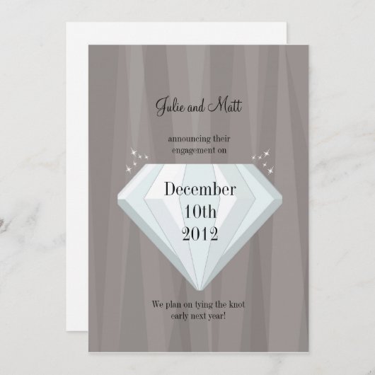 diamanten zijn nooit aankondiging (Voorkant / Achterkant)