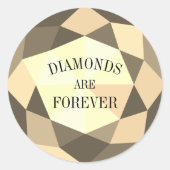 Diamanten zijn voor altijd elegante ronde sieraden ronde sticker (Voorkant)