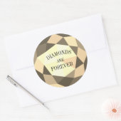 Diamanten zijn voor altijd elegante ronde sieraden ronde sticker (Envelop)