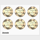 Diamanten zijn voor altijd elegante ronde sieraden ronde sticker (Vel)