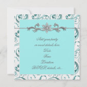 Diamanten Zilver Blauw All Occasion Party Kaart (Achterkant)