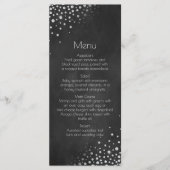 Diamanten Zilver Krijtbord Menu | (Voorkant)