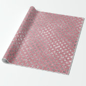 Diamanten Zilver Roze Rose Goud Glitter Cadeaupapier (Uitgerold)
