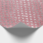 Diamanten Zilver Roze Rose Goud Glitter Cadeaupapier (Hoek)