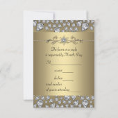 Diamanten Zwart & Goud All Occasion Party RSVP (Achterkant)