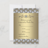 Diamanten Zwart & Goud All Occasion Party RSVP (Achterkant)
