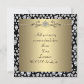 Diamanten Zwart Goud Feest voor elke gelegenheid Kaart (Achterkant)