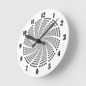 diamanten zwenkdraf deco ronde klok (Hoek)