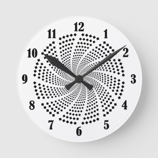 diamanten zwenkdraf deco ronde klok (Voorkant)