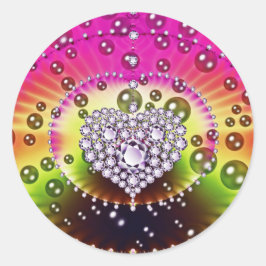 diamantfractal ronde sticker