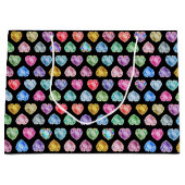 Diamanthart Waterverfpatroon Cute Pastel Meisjesac Groot Cadeauzakje (Voorkant)