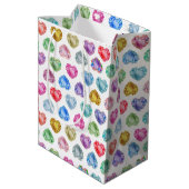 Diamanthart Waterverfpatroon Cute Pastel Meisjesac Medium Cadeauzakje (Achterkant Gekanteld)