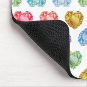 Diamanthart Waterverfpatroon Cute Pastel Meisjesac Muismat (Hoek)