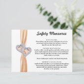 Diamantharten Oranje lint Veiligheidsmaatregelen Informatiekaartje (Staand voorkant)