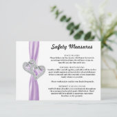 Diamantharten Paarse Lint Veiligheidsmaatregelen Informatiekaartje (Staand voorkant)