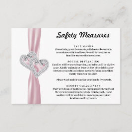 Diamantharten Pink Ribbon Veiligheidsmaatregelen Informatiekaartje