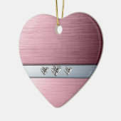 diamantharten tegen lichtroze achtergrond keramisch ornament (Links)