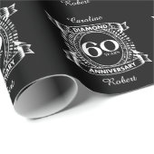 diamantkreet ter gelegenheid van het 60ste huwelij cadeaupapier (Rol Hoek)