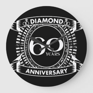 diamantkreet ter gelegenheid van het 60ste huwelij grote klok