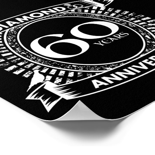 diamantkreet ter gelegenheid van het 60ste huwelij poster (Hoek)