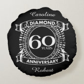 diamantkreet ter gelegenheid van het 60ste huwelij rond kussen (Achterkant)