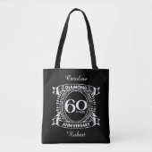 diamantkreet ter gelegenheid van het 60ste huwelij tote bag (Voorkant)