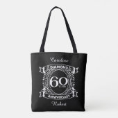 diamantkreet ter gelegenheid van het 60ste huwelij tote bag (Achterkant)