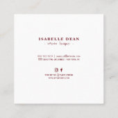 Diamantkroonluchter op Bourgondische ontwerper Vierkante Visitekaartje (Achterkant)