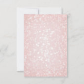 Diamantkruis op faux roze glitterdoop kaart (Achterkant)