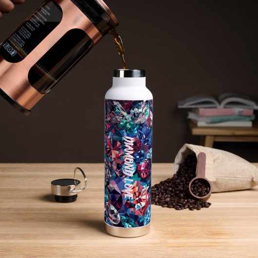 Diamantliefde Waterfles (Koffie (Gedraaid) )