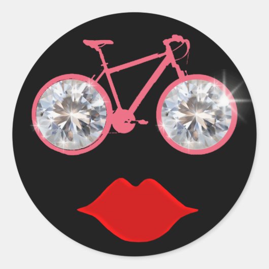 diamantmoes ronde sticker (Voorkant)