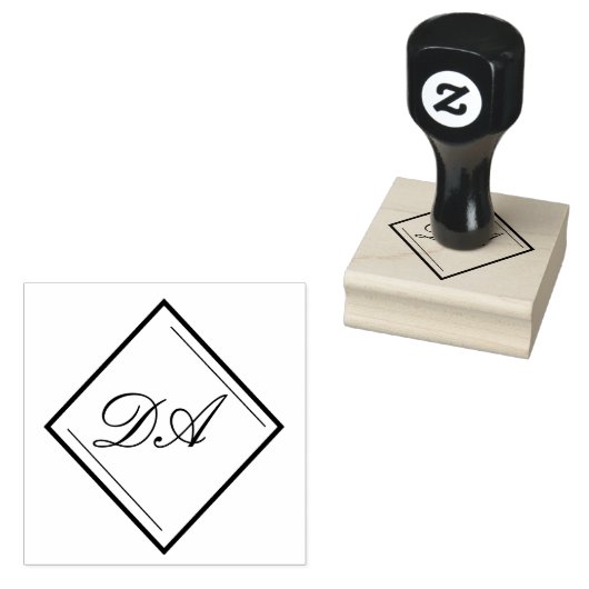Diamantmonogram stempel (Gestempeld)