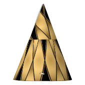 Diamantmotief: goud-zwart elegant patroon. feesthoedjes (Links)